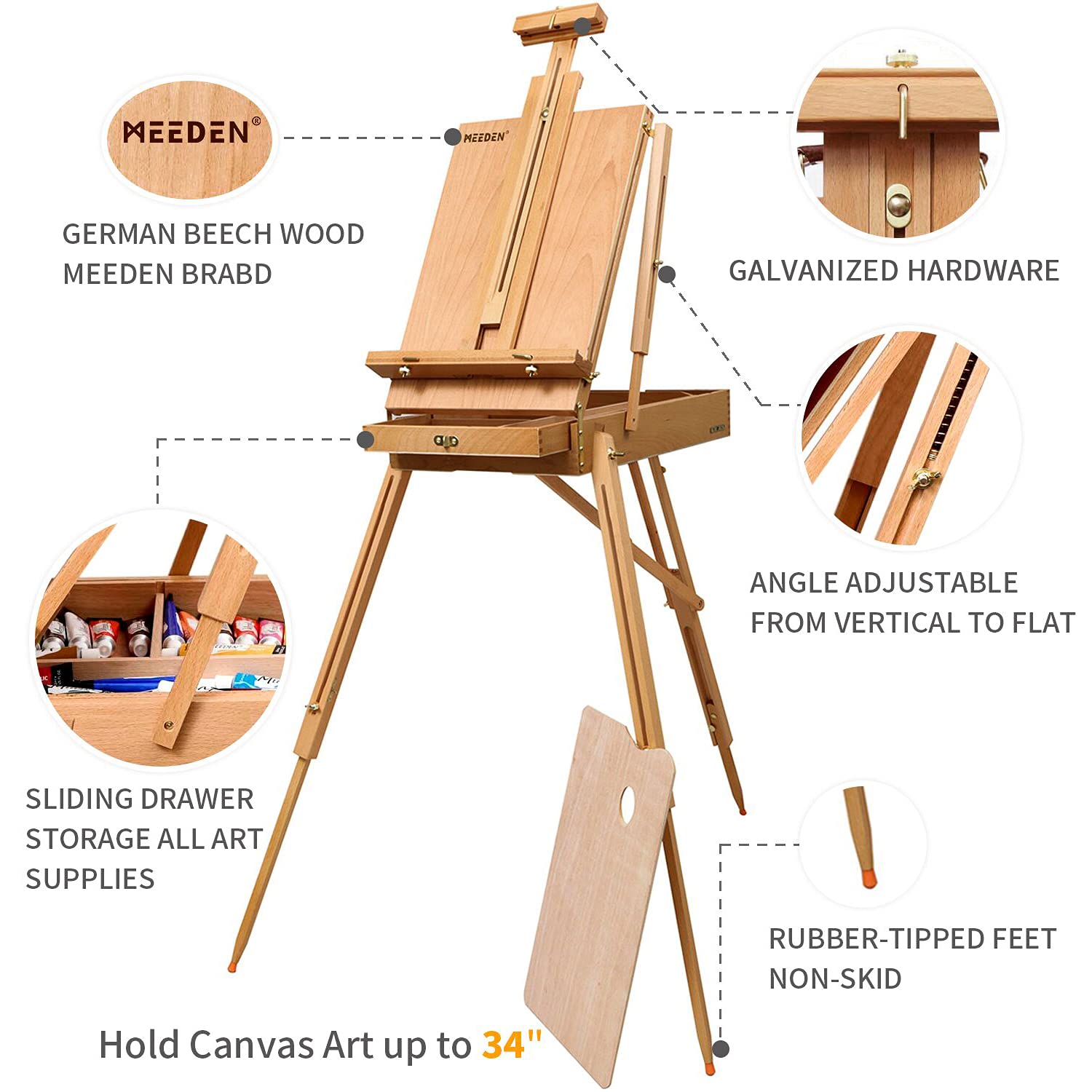 Amazon.co.jp: MEEDEN アクリル画セット アクリル絵の具セット